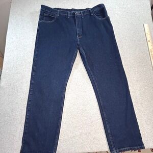 Wrangler Jeans Mens 44x30 Dark Blue Excellent Stretch Denim 1096FXVMF